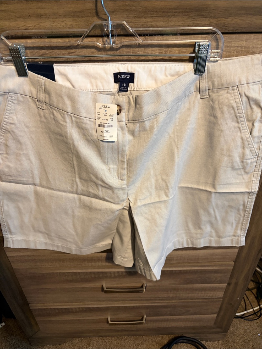 J. Crew Women's Cream Chino Bermuda Shorts